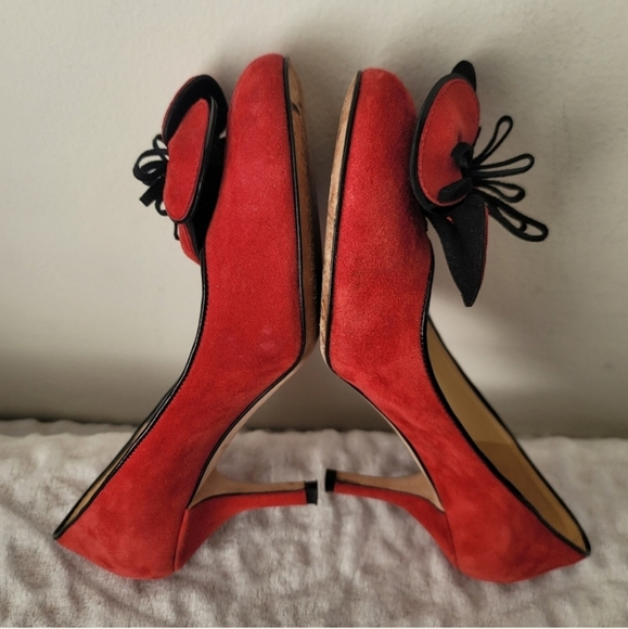 Kate Spade New York Montana heels Women's Sz 6 Suede Leather Made In ltaly - Picture 3 of 16